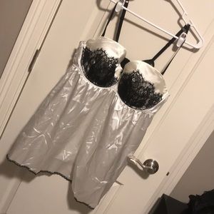 Cacique White Silk Chemise. NWOT.